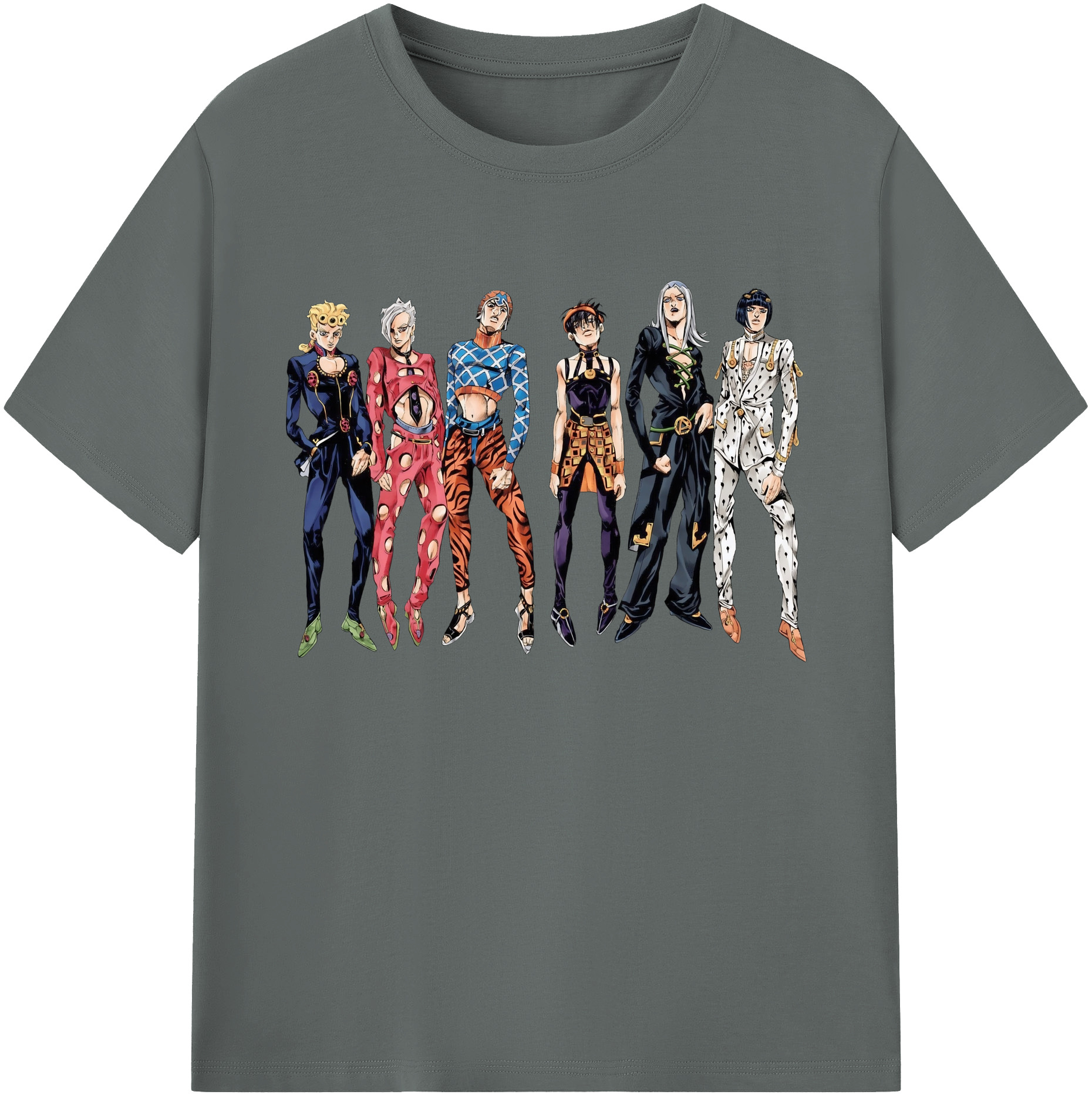 （画像用） ジョジョの奇妙な冒険 JoJo's Bizarre Adventure 綿100％ メンズ半袖Tシャツ｜肌触りやわらか＆通気性